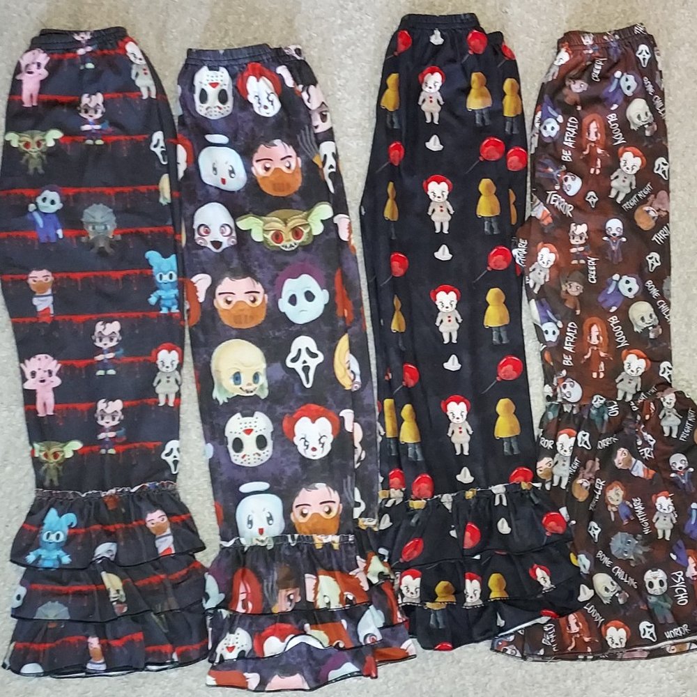 4 pair horror characters ruffle flair pants Size 5/6